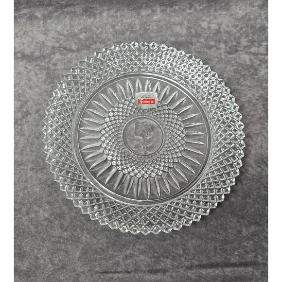 Avon American Lead Crystal Fostoria Glass Collectible Plates Door Knocker & Rose - Picture 5 of 12